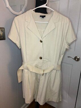 Lumiere Belted Romper Ivory Size L